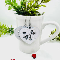 LOVE Heart Single Layer Earrings for Valentine's Day - Glowforge