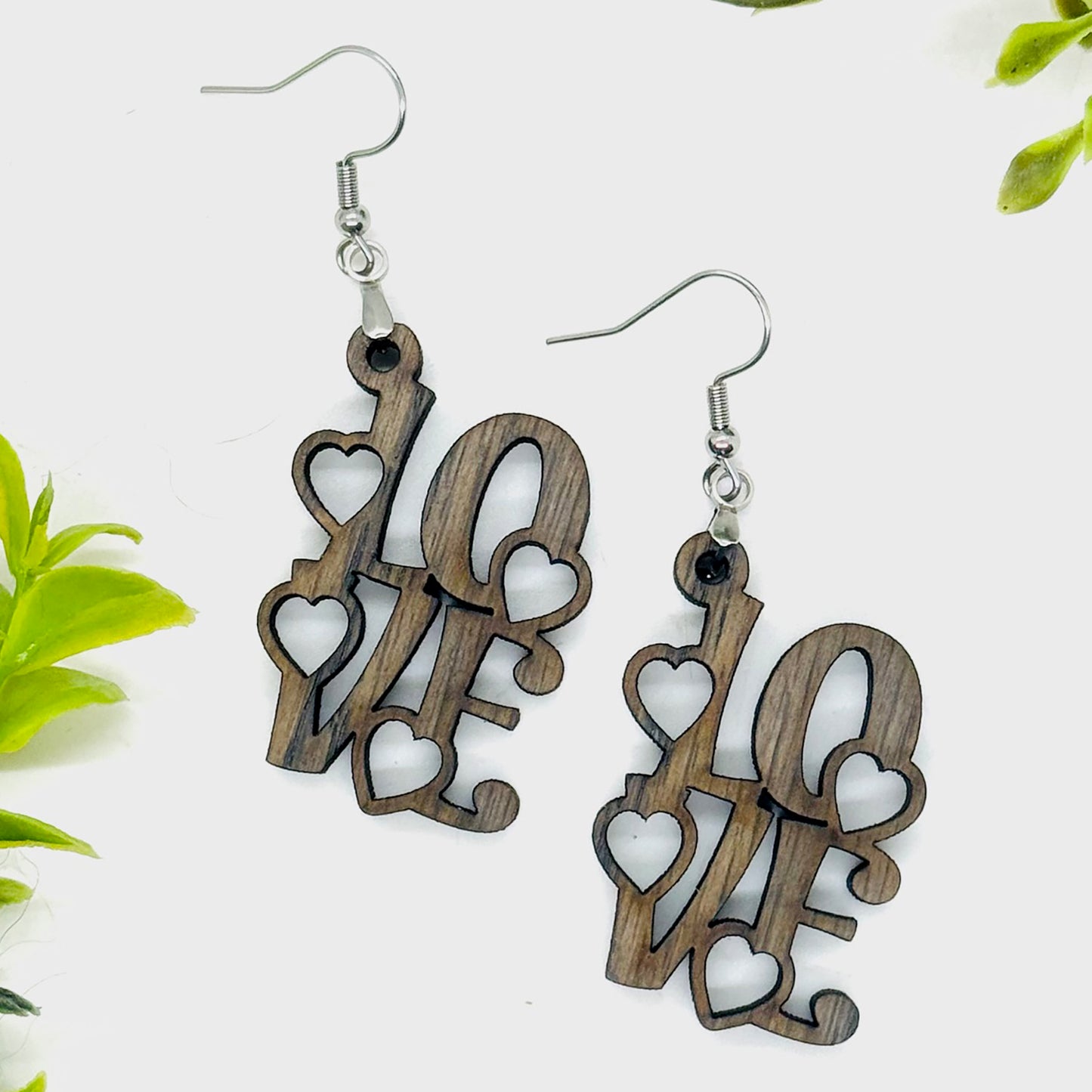 LOVE Hearts Earrings - Glowforge
