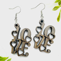 LOVE Hearts Earrings - Glowforge