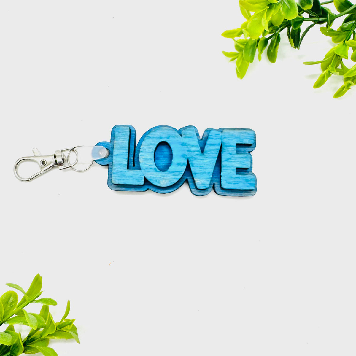 LOVE Layered Word Keychain - Glowforge