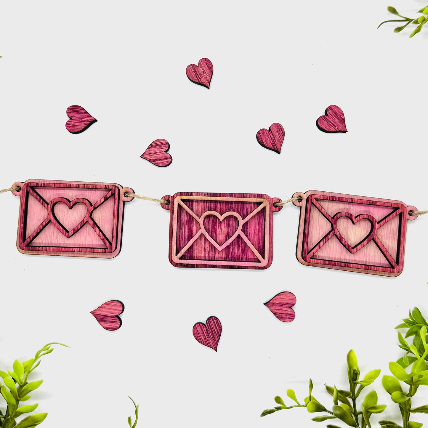 Love Letter Garland - Valentines Envelope Decor - Glowforge