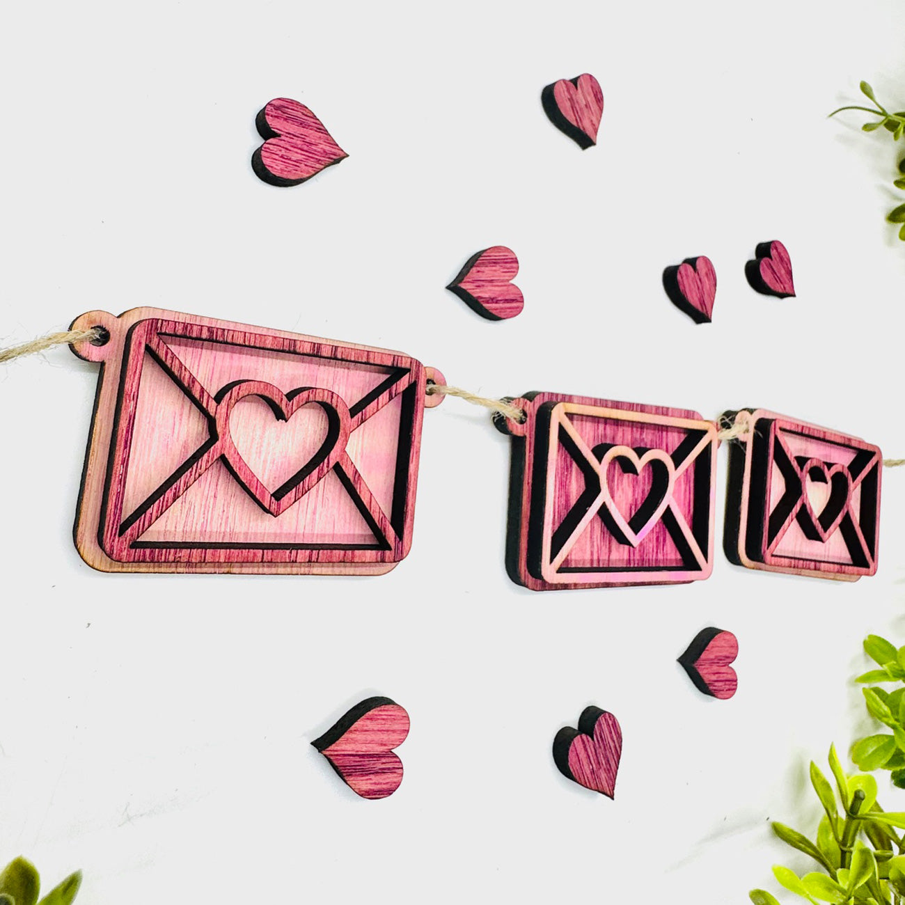 Love Letter Garland - Valentines Envelope Decor - Glowforge