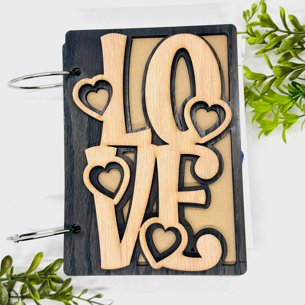 LOVE with Hearts Junk Journal Cover #1 - Glowforge