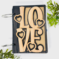 LOVE with Hearts Junk Journal Cover #1 - Glowforge