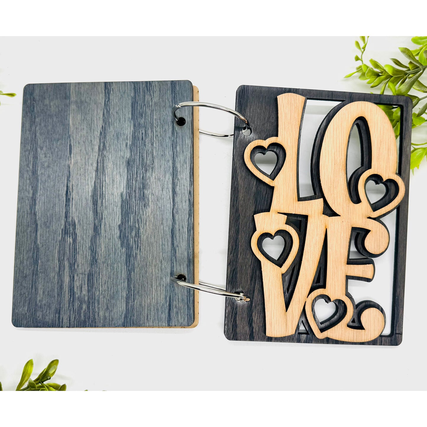 LOVE with Hearts Junk Journal Cover #1- Glowforge
