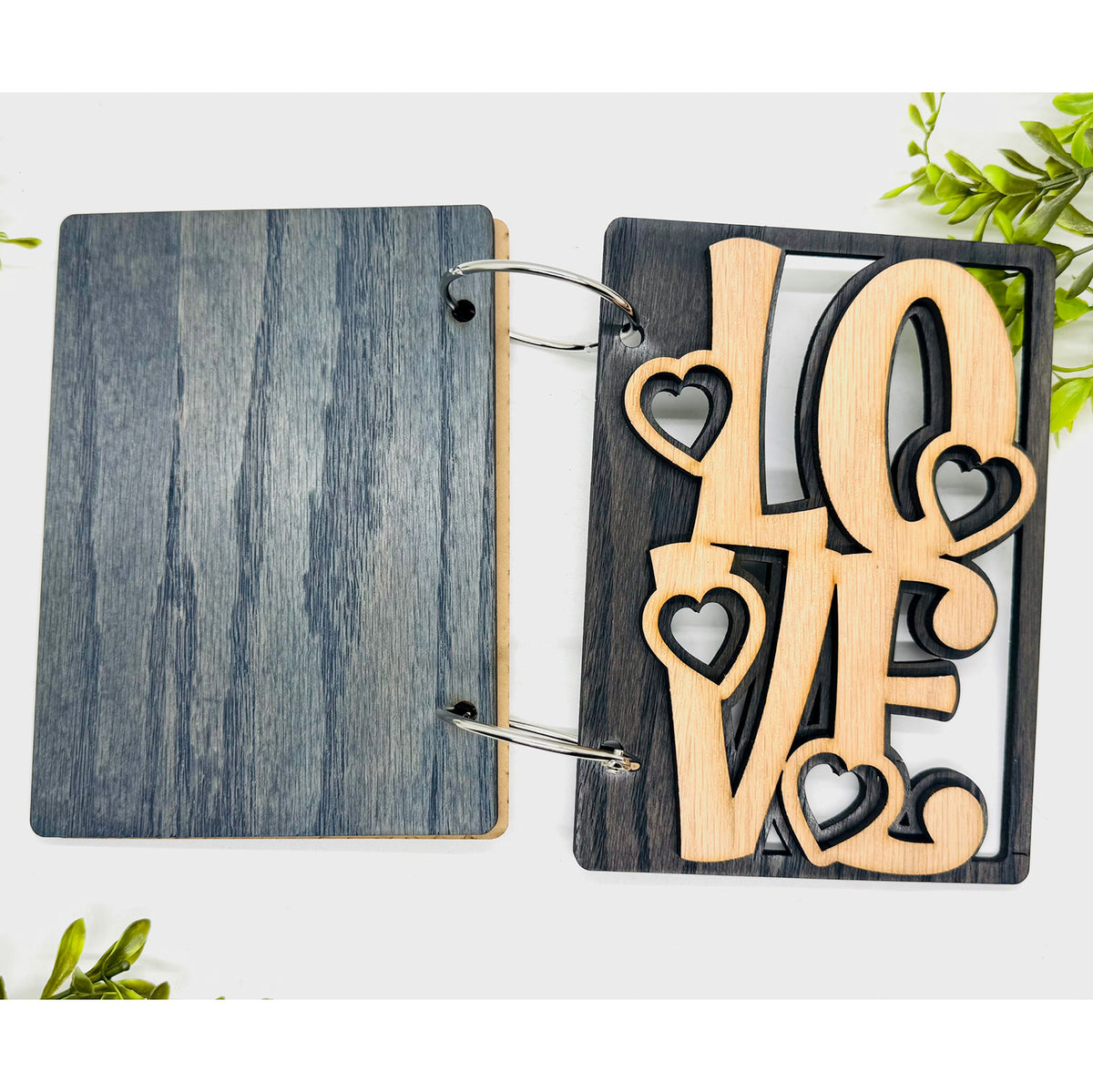 LOVE with Hearts Junk Journal Cover #1- Glowforge