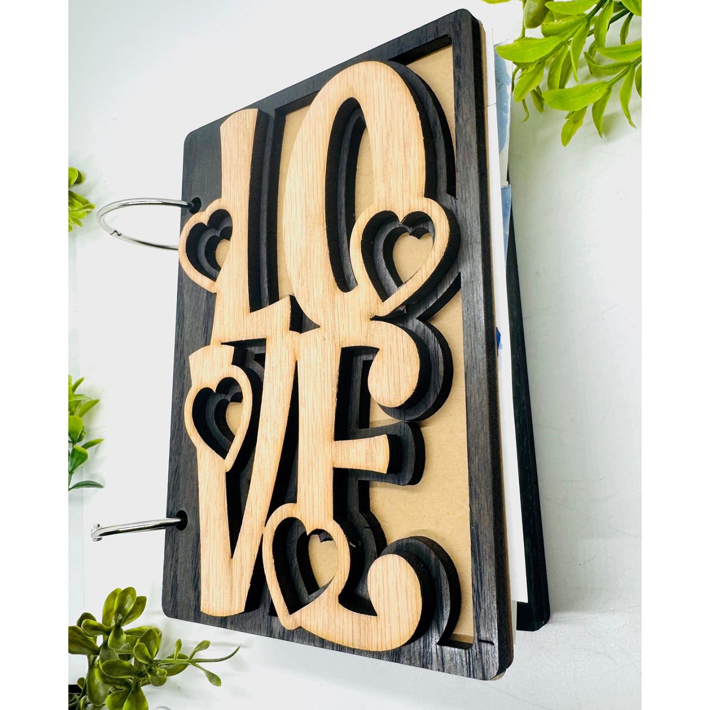LOVE with Hearts Junk Journal Cover #1 - Glowforge