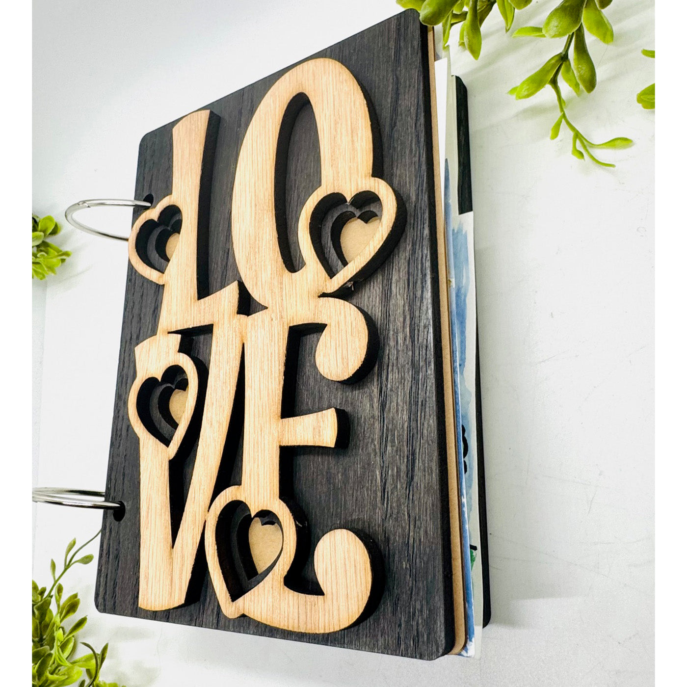 LOVE with Hearts Junk Journal Cover #2 - Glowforge