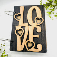 LOVE with Hearts Junk Journal Cover #2 - Glowforge