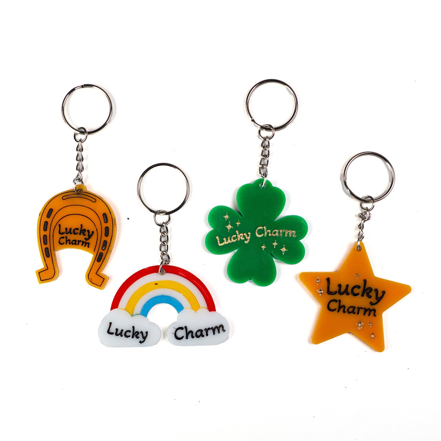 Lucky Charm "Four Leaf Clover"  Keychain