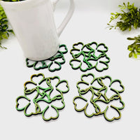 Lucky Shamrock Clover Table Protector Coasters (Set of 4) - Glowforge