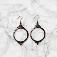 Macabre Spooky Picture Frame Halloween Earrings - Glowforge
