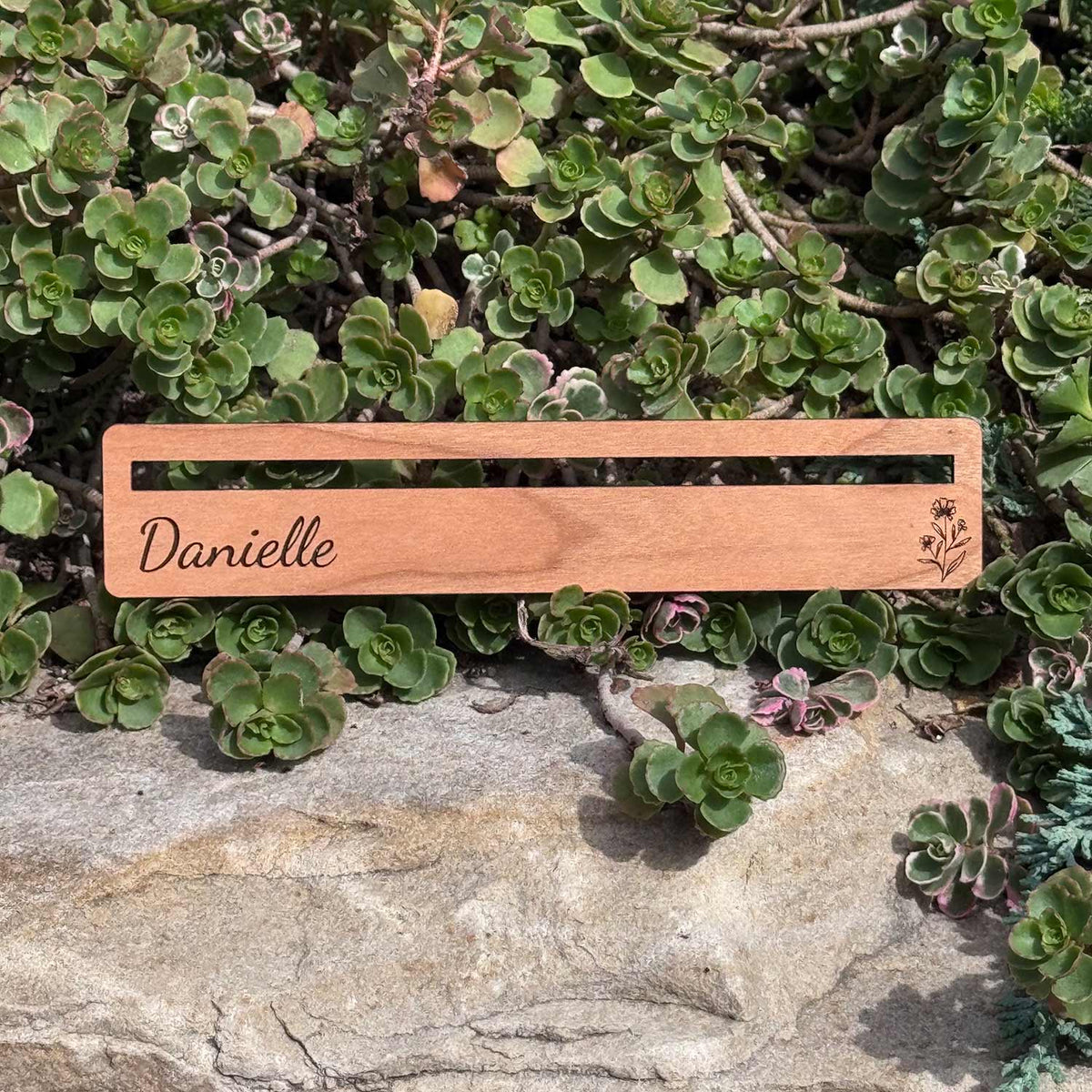 Mahjong Line Reader with Name and Flower - Glowforge