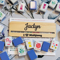 Mahjong Line Reader with Name and I Love Mahjong - Glowforge