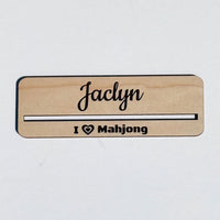 Mahjong Line Reader with Name and I Love Mahjong  - Glowforge