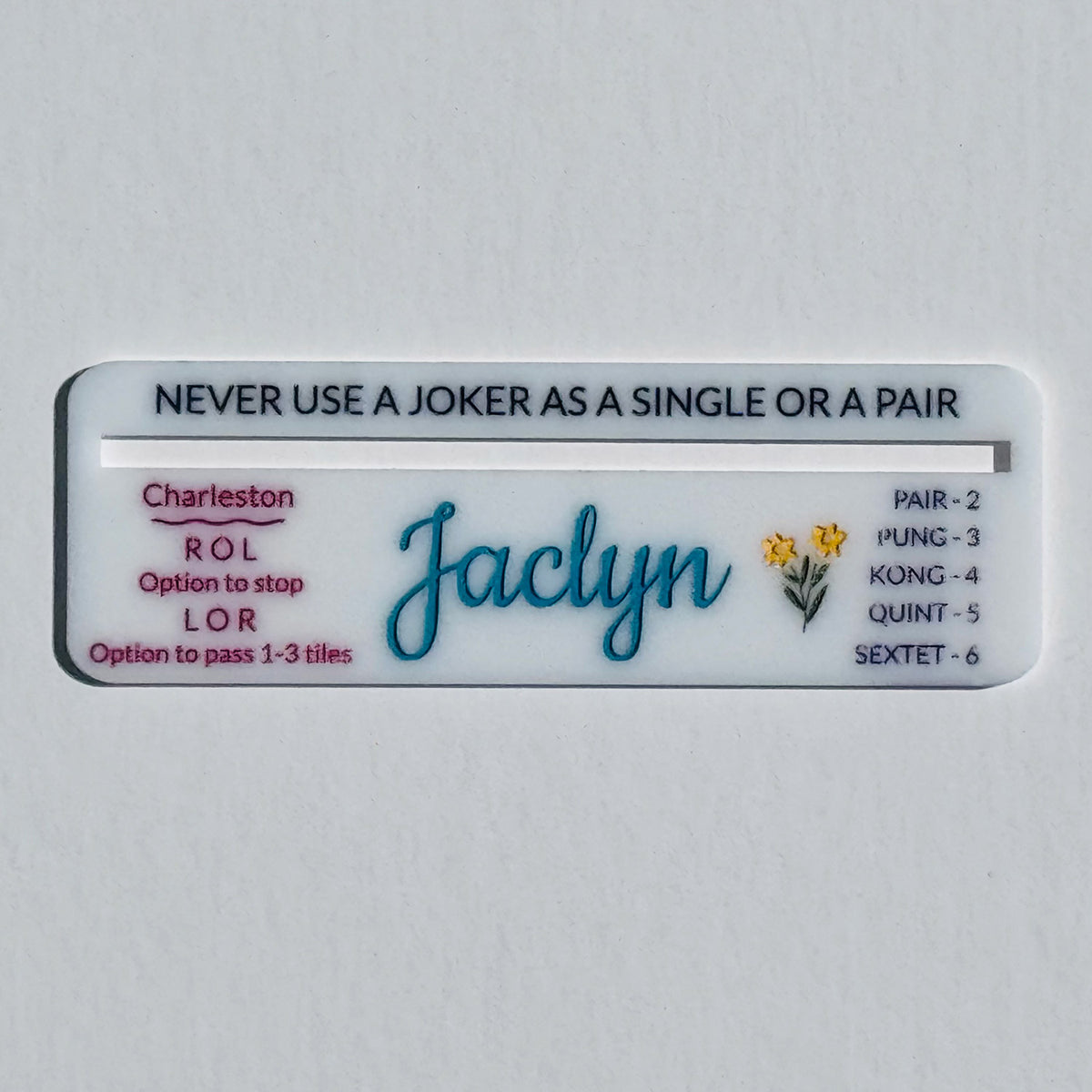 Mahjong Line Reader with Rules - Glowforge