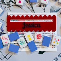 Mahjong Line Reader with Scalloped Edge and Name - Glowforge