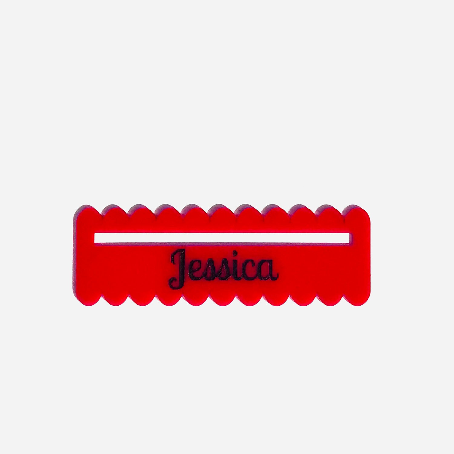 Mahjong Line Reader with Scalloped Edge and Name – Glowforge Shop