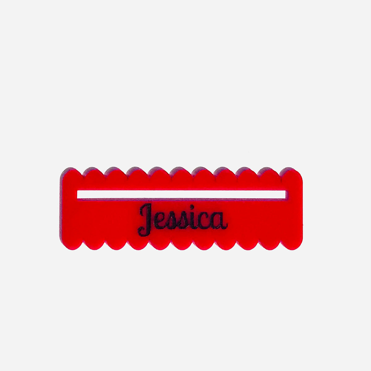 Mahjong Line Reader with Scalloped Edge and Name - Glowforge