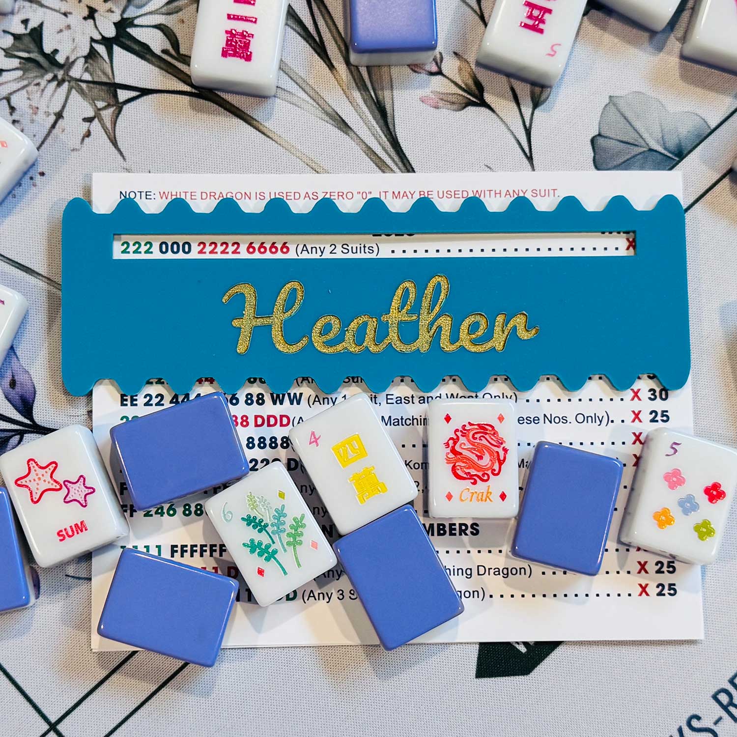 Mahjong Line Reader with Wavy Edge and Name – Glowforge Shop