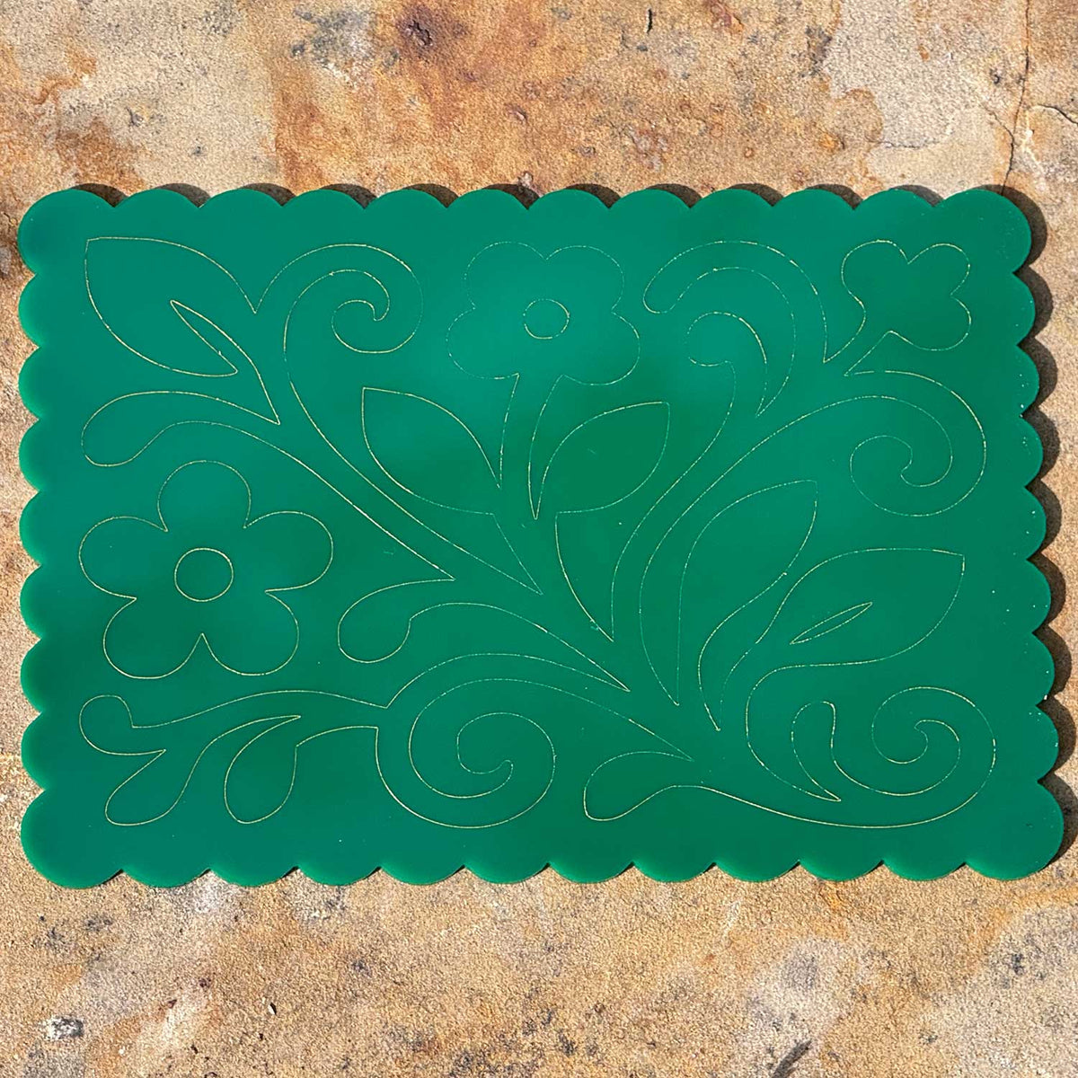Mahjong Tile Shuffler Floral - Glowforge