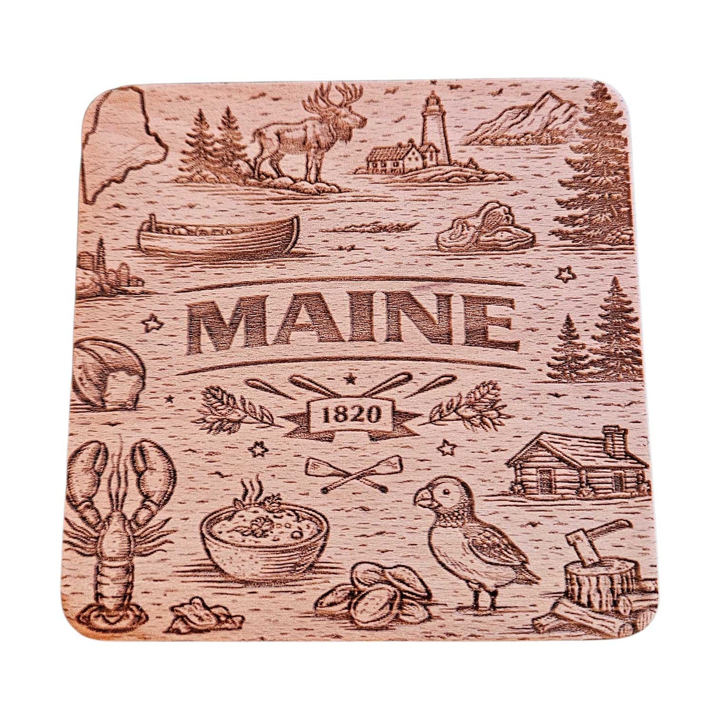 Maine Coaster Design  Glowforge