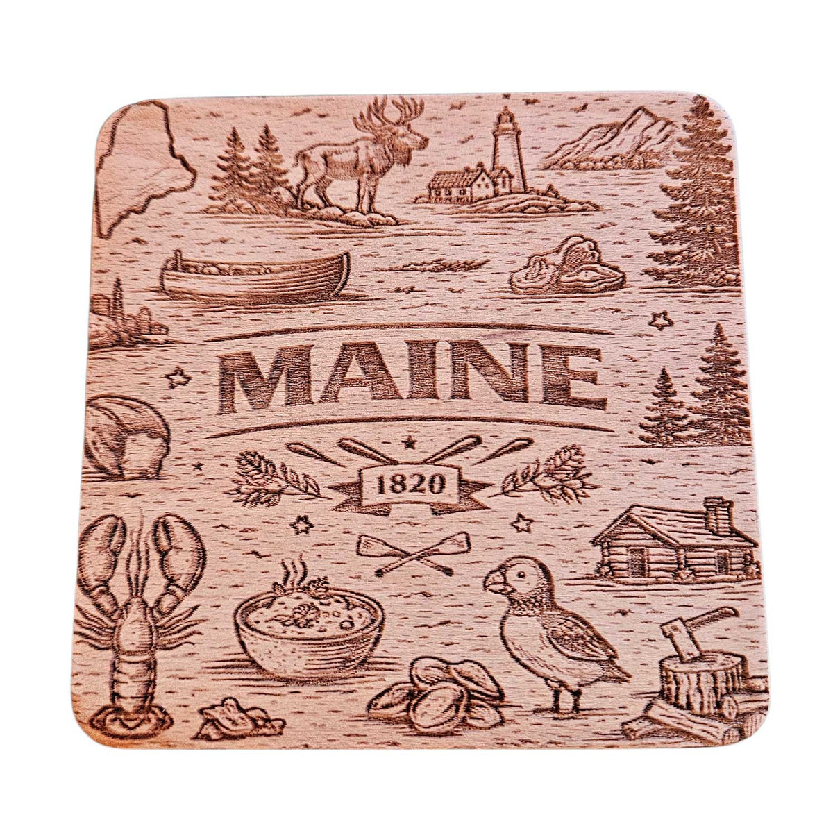Maine Coaster Design  Glowforge