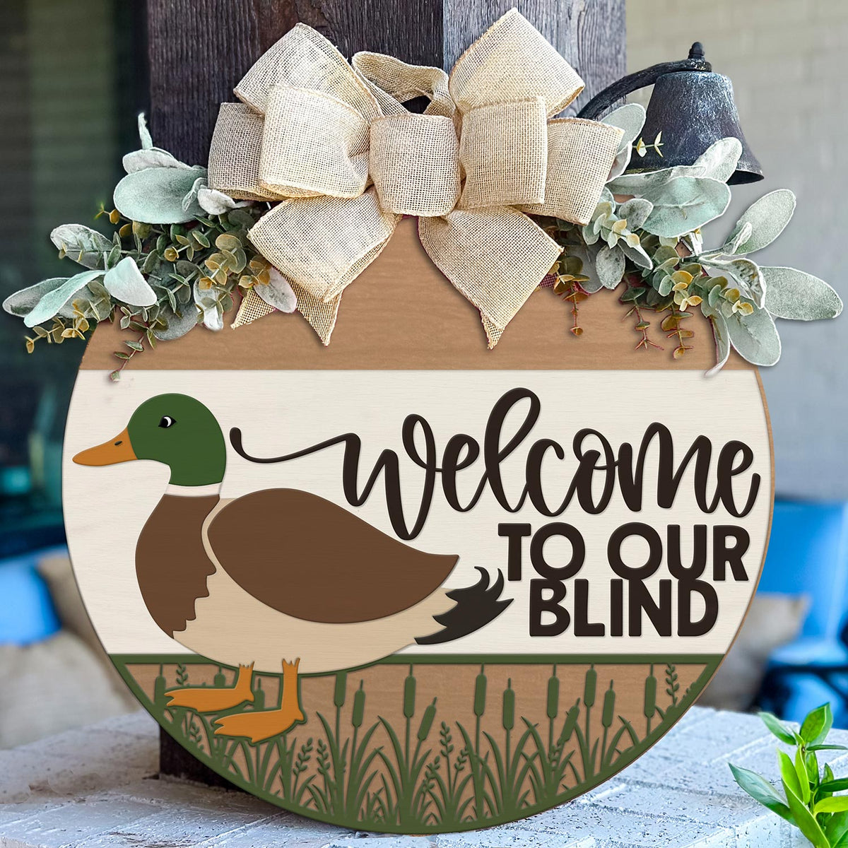Mallard Duck Welcome Door Hanger - Glowforge