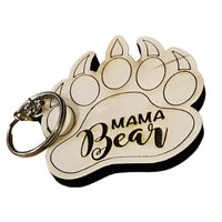 Mama Bear Paw Mother's Day Keychain