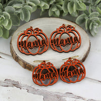 Mama Pumpkin Earrings - Fall Earrings (Set of 2 Sizes) - Glowforge
