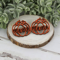 Mama Pumpkin Earrings - Fall Earrings (Set of 2 Sizes) - Glowforge