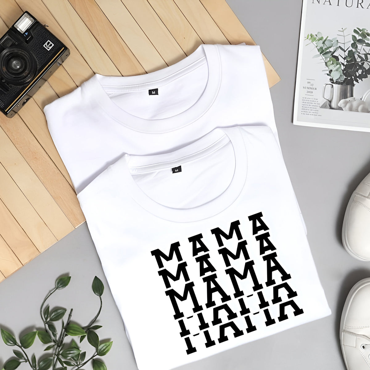 MAMA Stack Layered T-Shirt Graphic