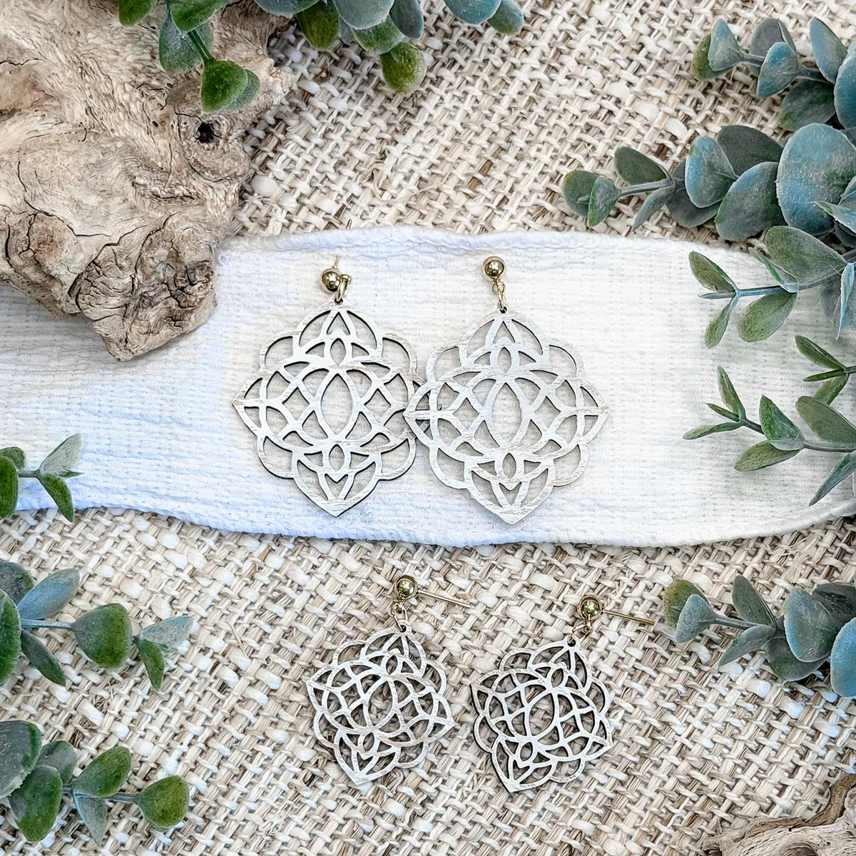 Mandala Dangle Earrings (Set of 2) - Glowforge