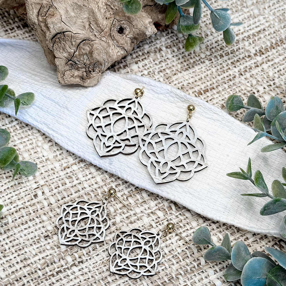 Mandala Dangle Earrings (Set of 2) - Glowforge