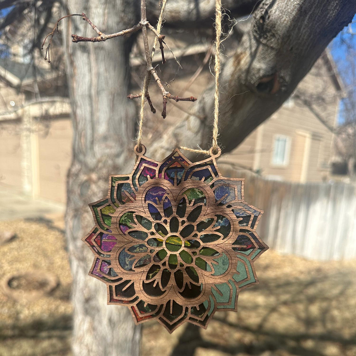 Mandala Wood Suncatcher - Glowforge
