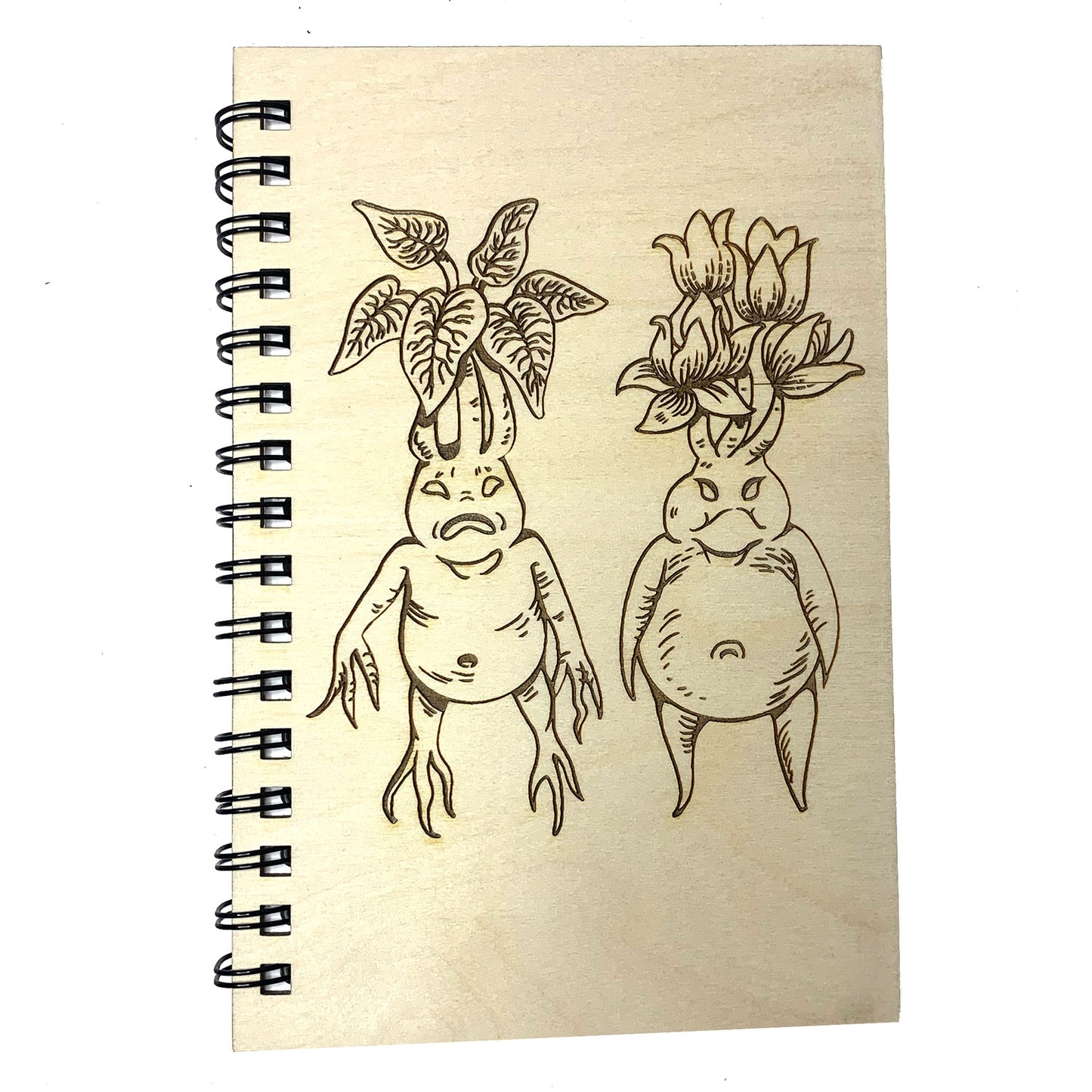 Mandrake Wood Journal Sketchbook Notebook Cover - Glowforge