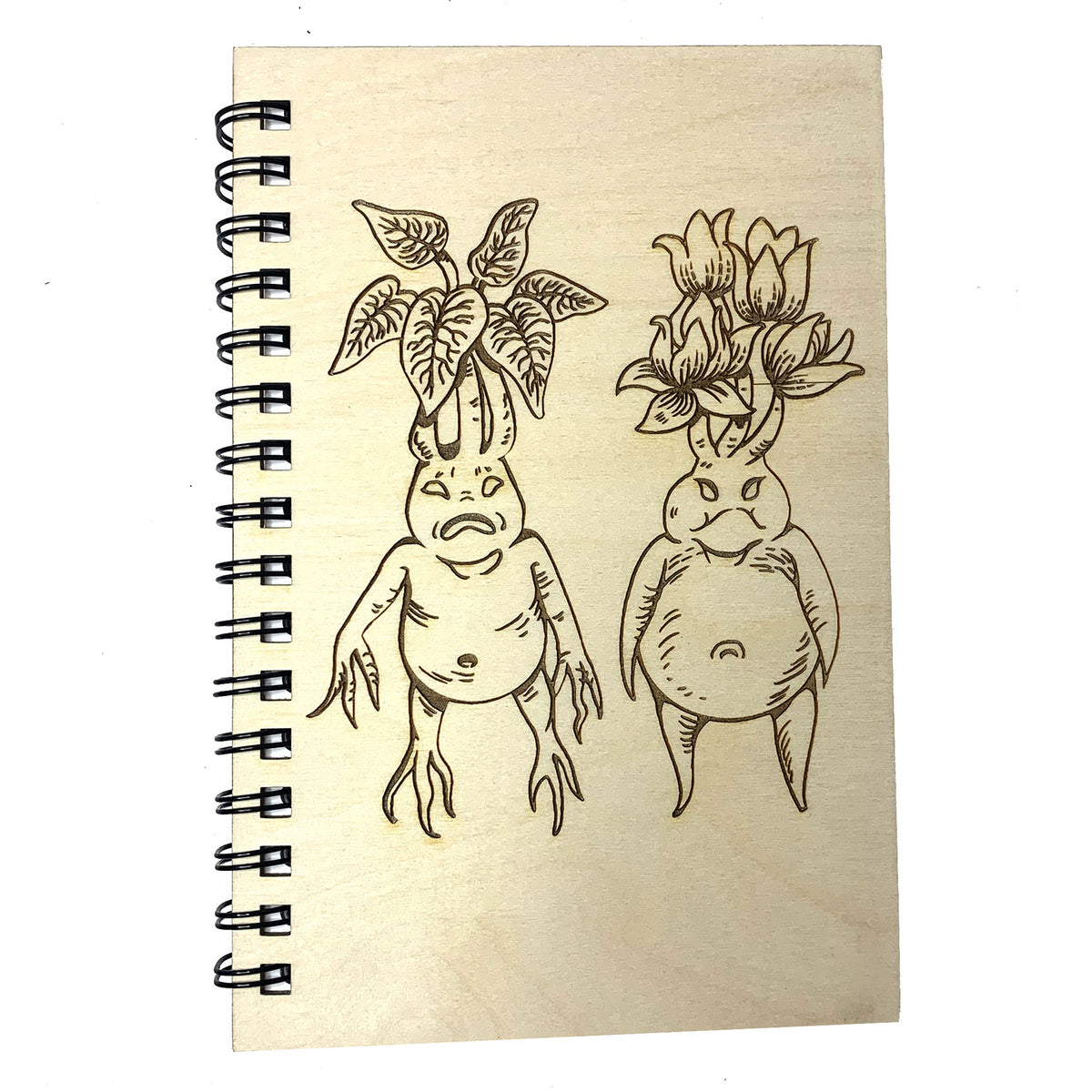Mandrake Wood Journal Sketchbook Notebook Cover - Glowforge