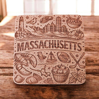 Massachusetts Coaster Design - Glowforge