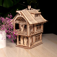 Medieval Town House - Miniature Building with Character Figures - Glowforge