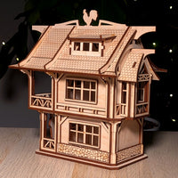 Medieval Town House - Miniature Building with Character Figures - Glowforge
