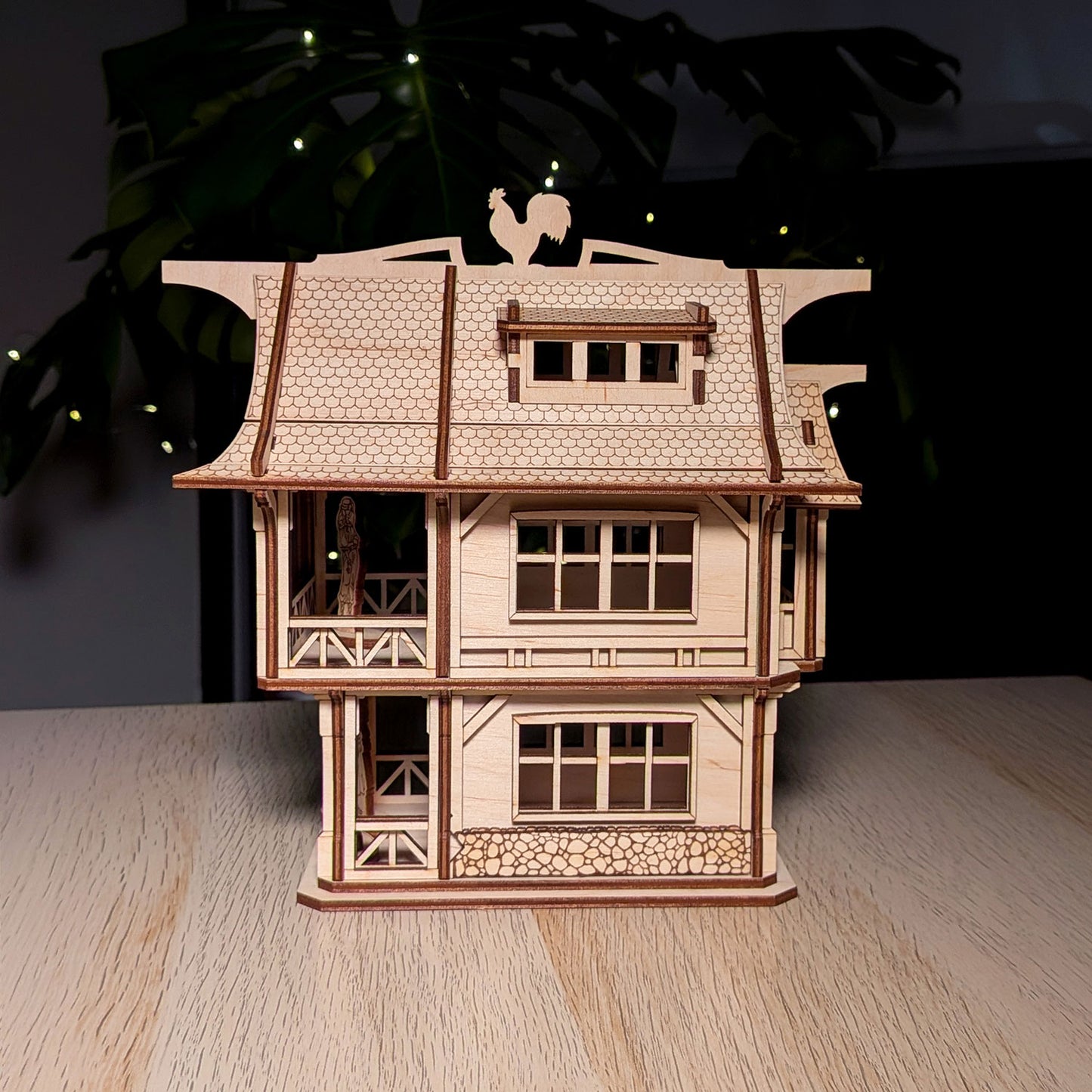 Medieval Town House - Miniature Building with Character Figures - Glowforge