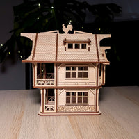 Medieval Town House - Miniature Building with Character Figures - Glowforge