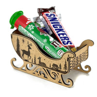 Medium Living Hinge Christmas Sleigh Gift Basket (Medium Proofgrade) - Glowforge