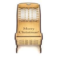 Medium Living Hinge Christmas Sleigh Gift Basket (Medium Proofgrade) - Glowforge