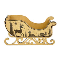 Medium Living Hinge Christmas Sleigh Gift Basket (Medium Proofgrade) - Glowforge