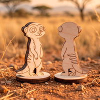 Meerkat Dollhouse Toy - Safari Animal Miniature for Play & Painting - Glowforge