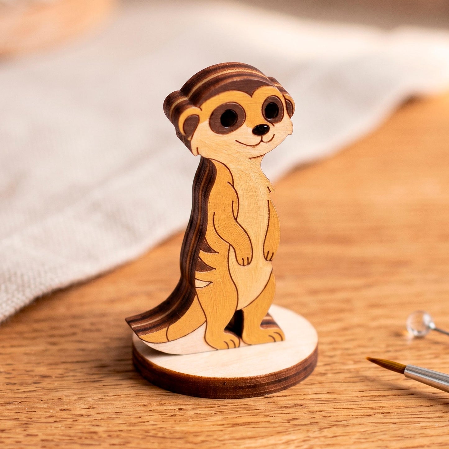 Meerkat Dollhouse Toy - Safari Animal Miniature for Play & Painting - Glowforge