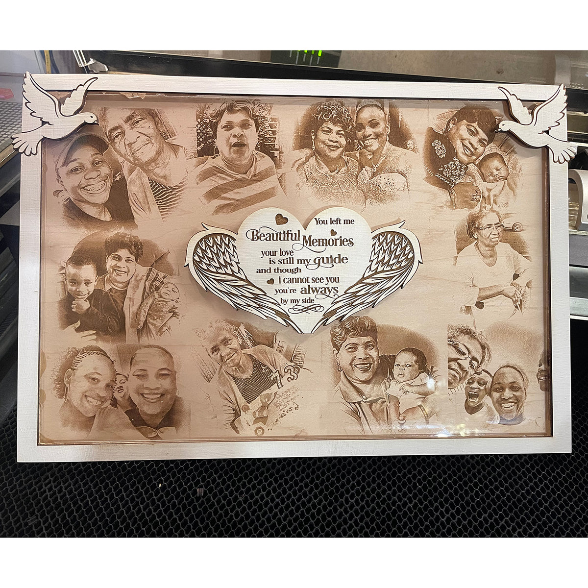 Meorial Frame Memorial Engraved Photo Picture Frame – Glowforge Shop