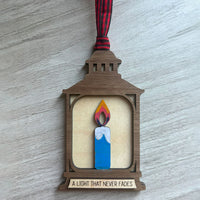 Memorial Sympathy Ornament - Lantern with Candle with Remembrance Message - Glowforge