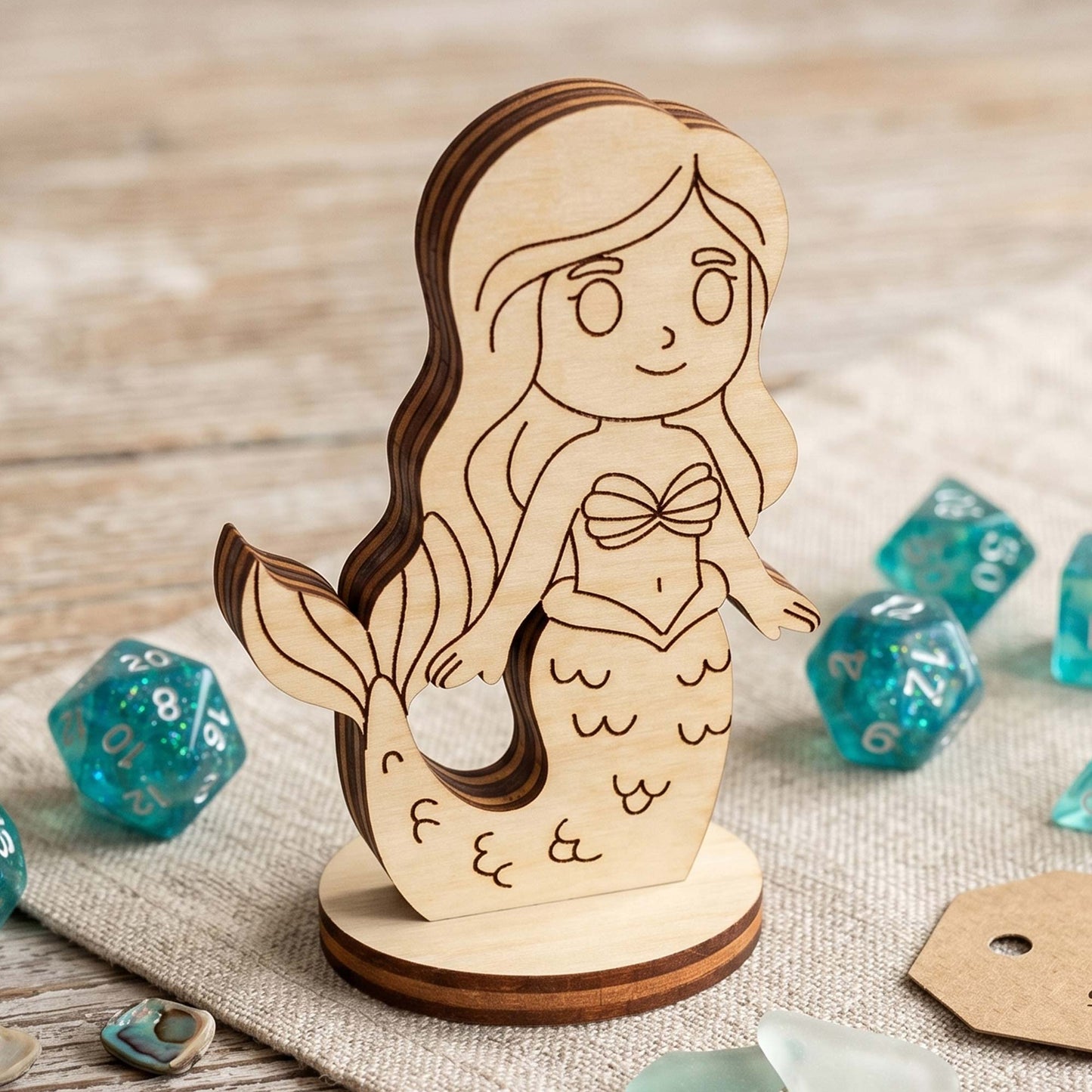 Mermaid Toy Figurine - Fantasy Sea Princess, Ocean Character Miniature